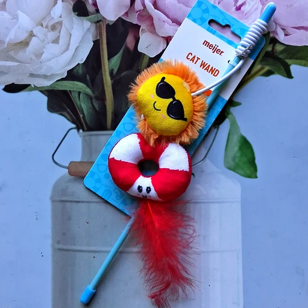 Sun And Feather Fishing pole cat Toy
